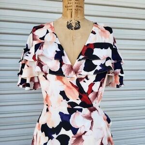 1. State Multicolor Floral Midi Dress